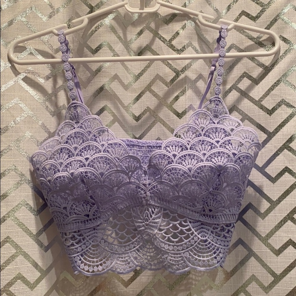 Lilac free people crop top